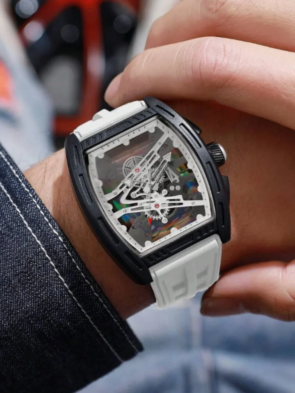 Richard mille watch 1:1 White/Black Larp